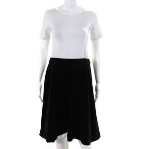Bella Lois Women's Zip Closure Flare Lined Midi Skirt Black Size 44